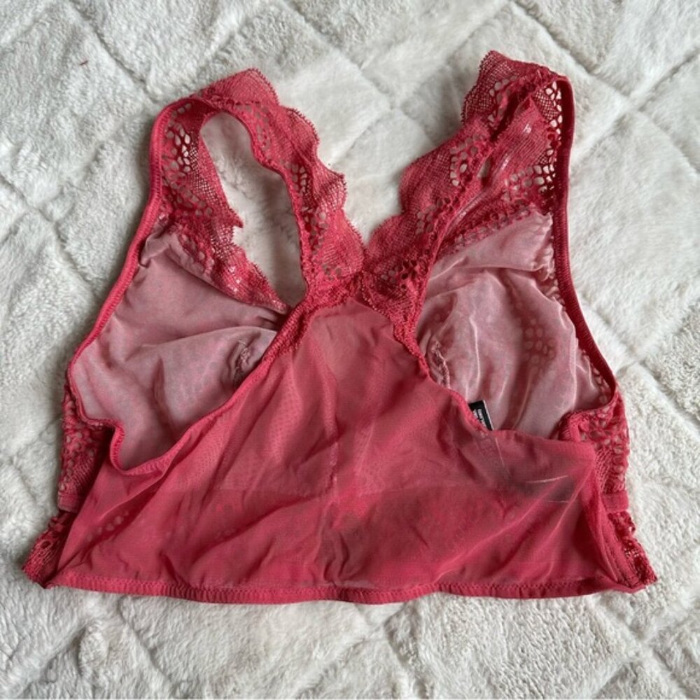 Victoria Secret | Pink Lace Mesh Very Sexy Bralette | Size Large - Picture 7 of 12